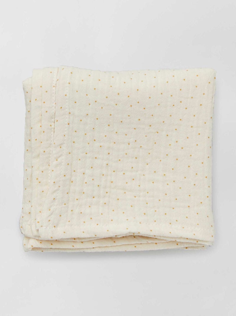 Lot de 3 langes en gaze de coton Jaune moutarde - Kiabi