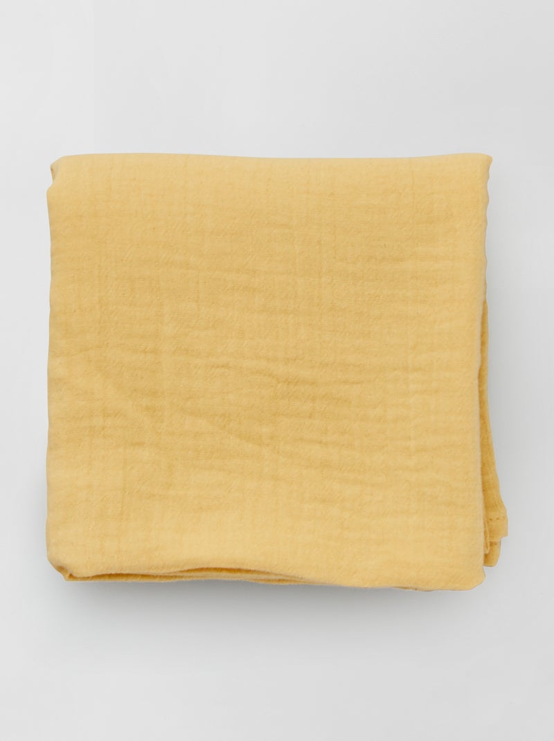 Lot de 3 langes en gaze de coton jaune - Kiabi