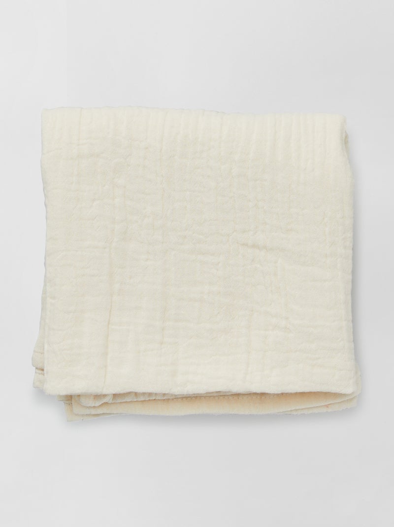 Lot de 3 langes en gaze de coton jaune - Kiabi