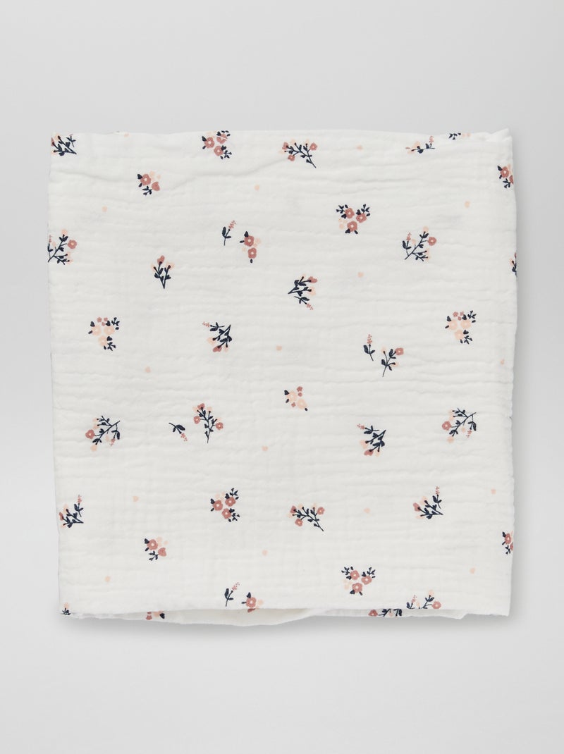 Lot de 3 langes en gaze de coton Rose - Kiabi