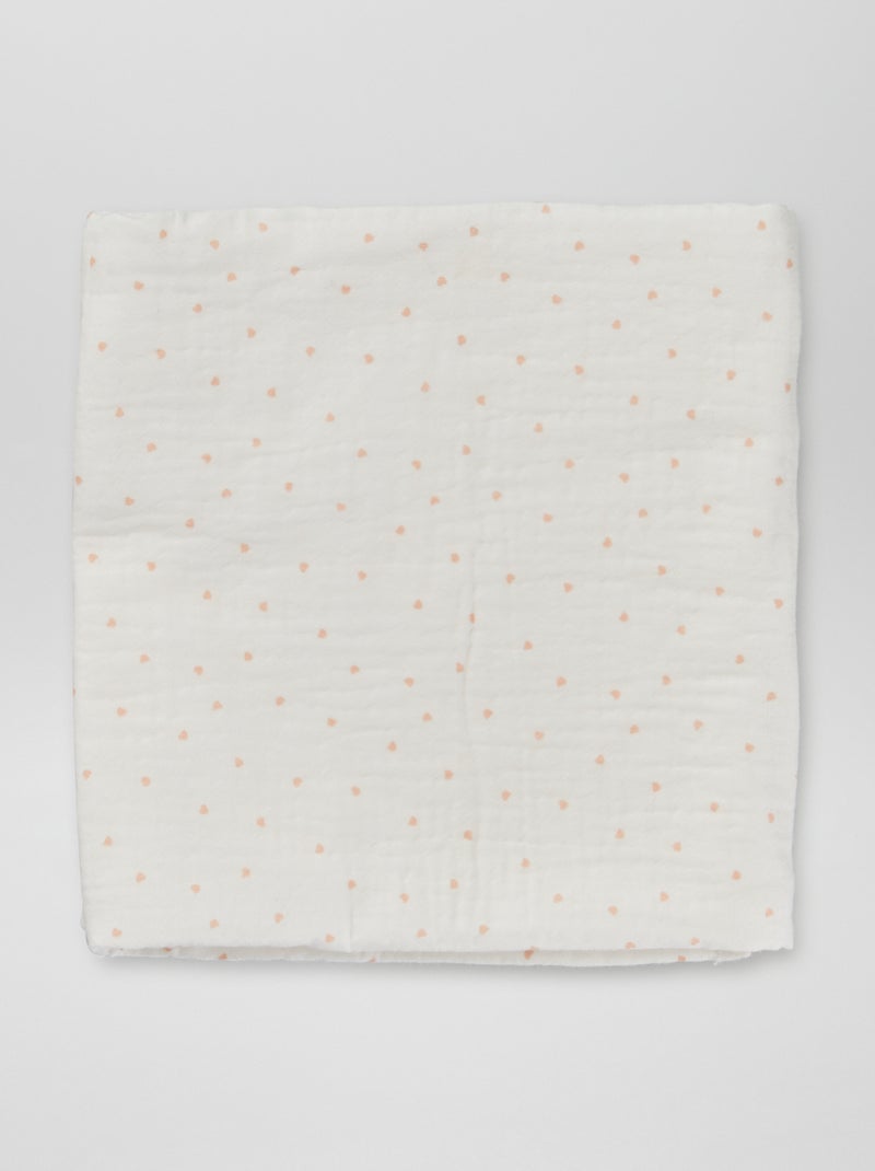Lot de 3 langes en gaze de coton Rose - Kiabi