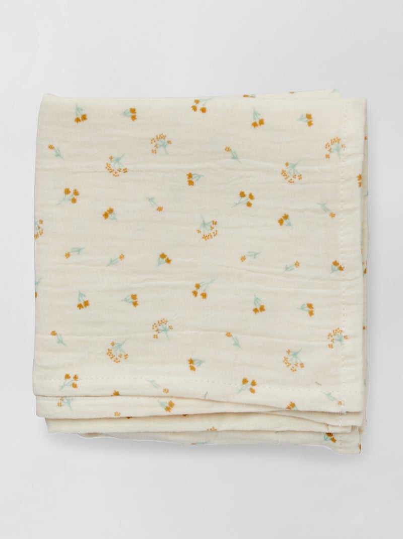 Lot de 3 langes en gaze de coton Vert d'eau - Kiabi