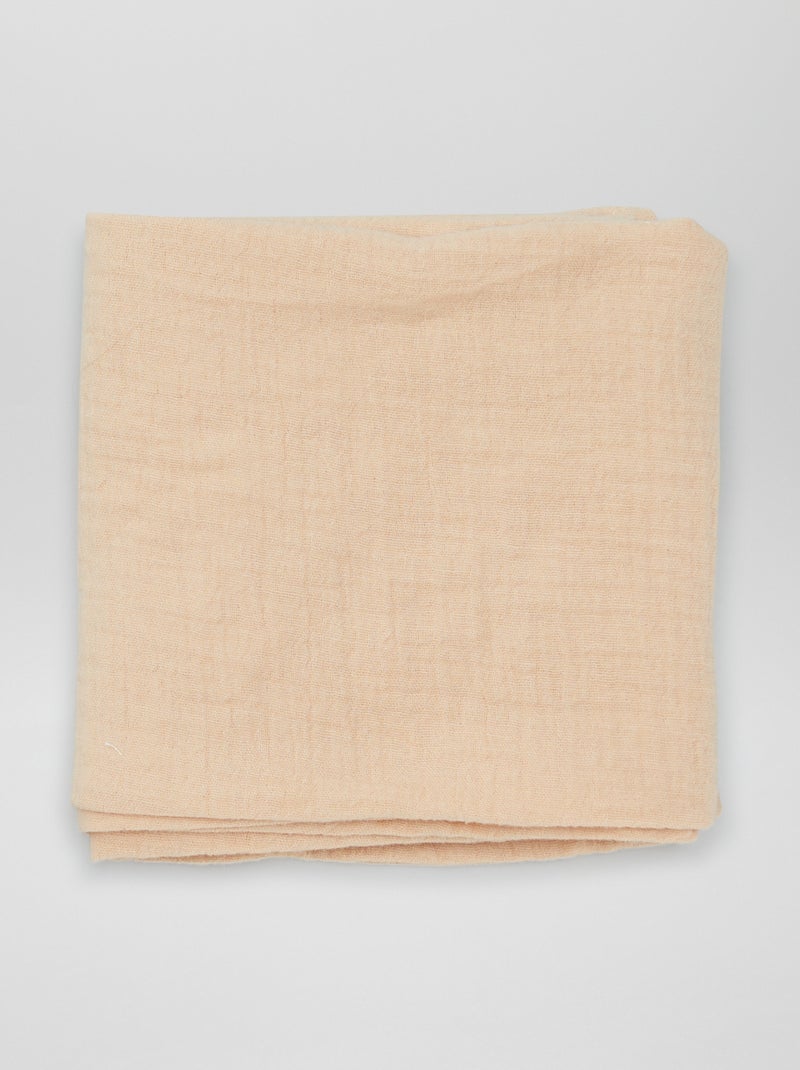 Lot de 3 langes en gaze de coton Vert/beige - Kiabi