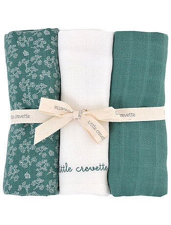 Lot de 3 langes en mousseline Mahé
