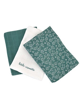 Lot de 3 langes en mousseline Mahé