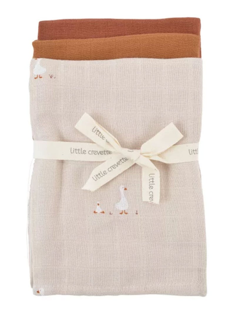 Lot de 3 langes en mousseline Nils Multicolore - Kiabi