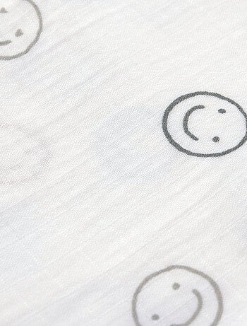 Lot de 3 langes en mousseline Tiny Smile