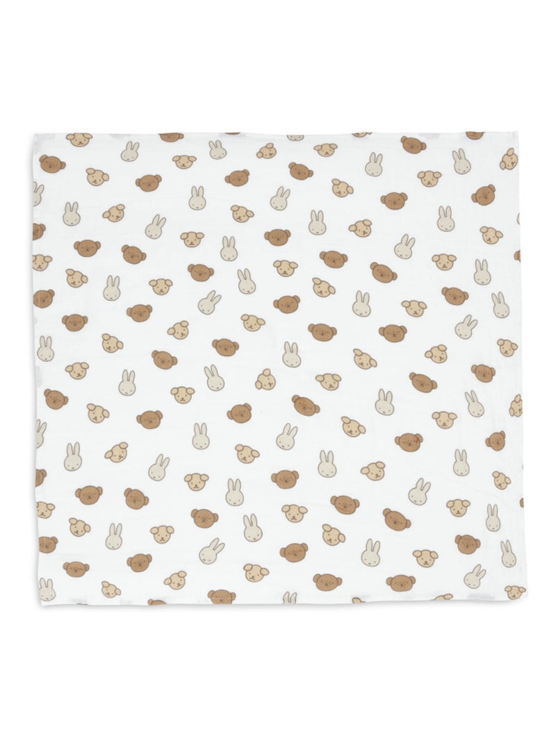 Lot de 3 langes gaze de coton Jollein Marron - Kiabi