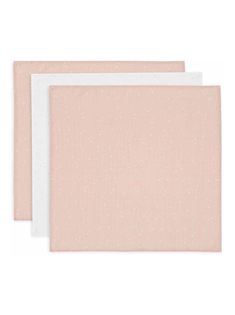Lot de 3 langes gaze de coton Twinkling Rose - Kiabi