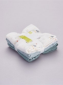 Lot de 3 langes imprimés - Kiabi