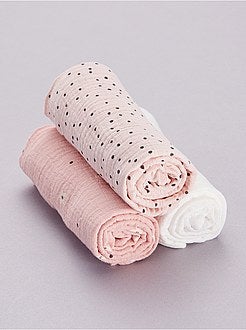 Lot de 3 langes imprimés - Kiabi