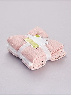 Lot de 3 langes imprimés - Kiabi