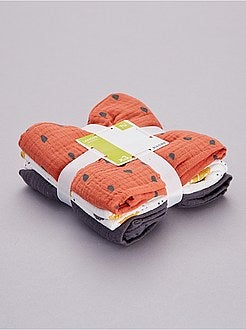 Lot de 3 langes imprimés - Kiabi