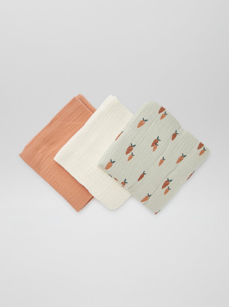 Lot de 3 langes KAKI - Kiabi