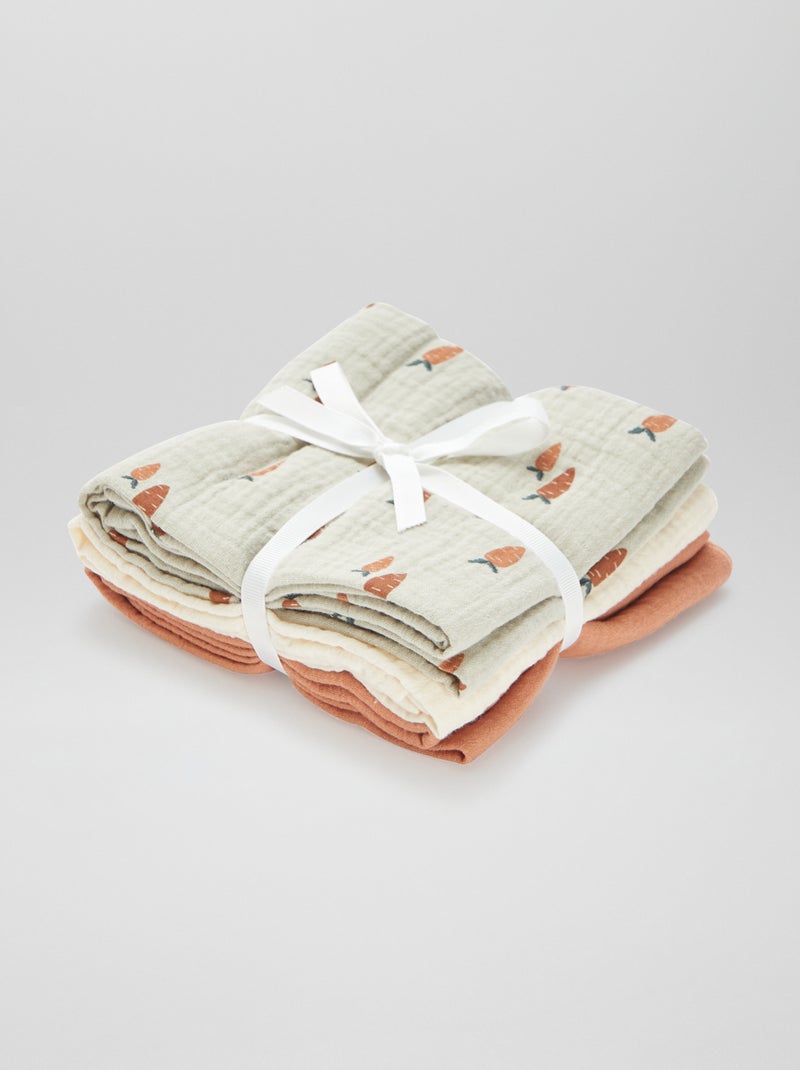 Lot de 3 langes KAKI - Kiabi