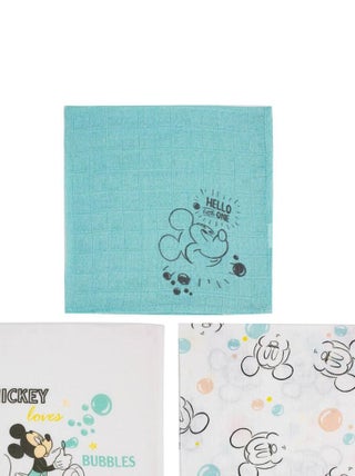 Lot de 3 langes Mickey Little One - 60x60 cm