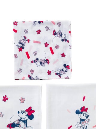 Lot de 3 langes Minnie Confettis - 60x60 cm