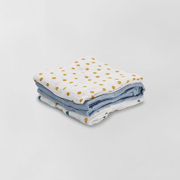 Lot De 3 Langes Bebe Fille Lapin Carreaux Kiabi 9 00