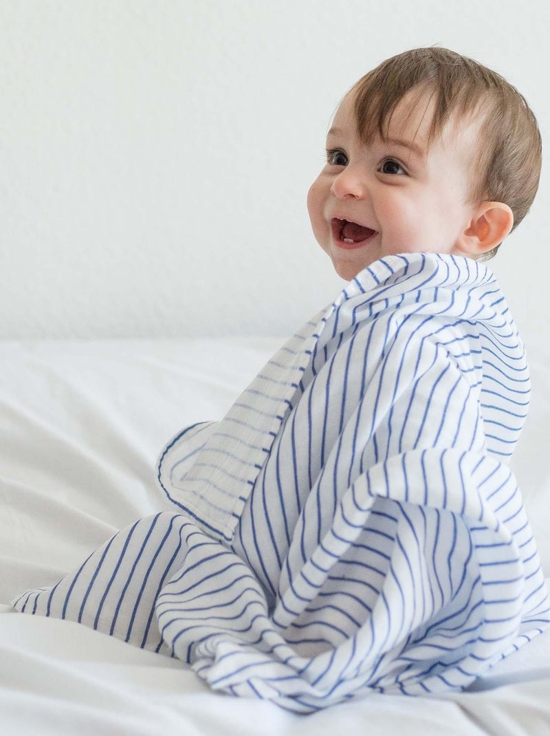 lot de 3 langes pour bébé Bleu - Kiabi