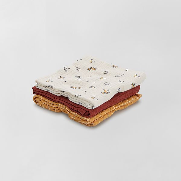 Lot De 3 Langes Bebe Fille Lapin Carreaux Kiabi 7