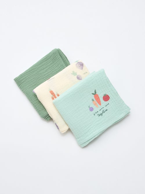 Lot de 3 langes unisexe en éponge - Kiabi Lot de 3 langes unisexe en éponge - Kiabi