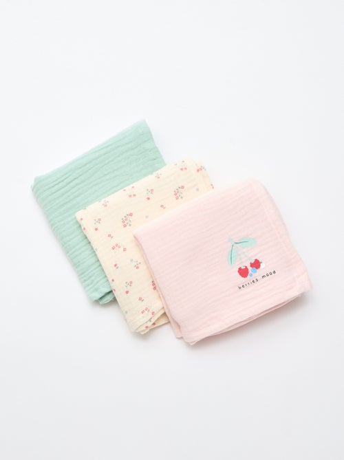 Lot de 3 langes unisexe en éponge - Kiabi Lot de 3 langes unisexe en éponge - Kiabi