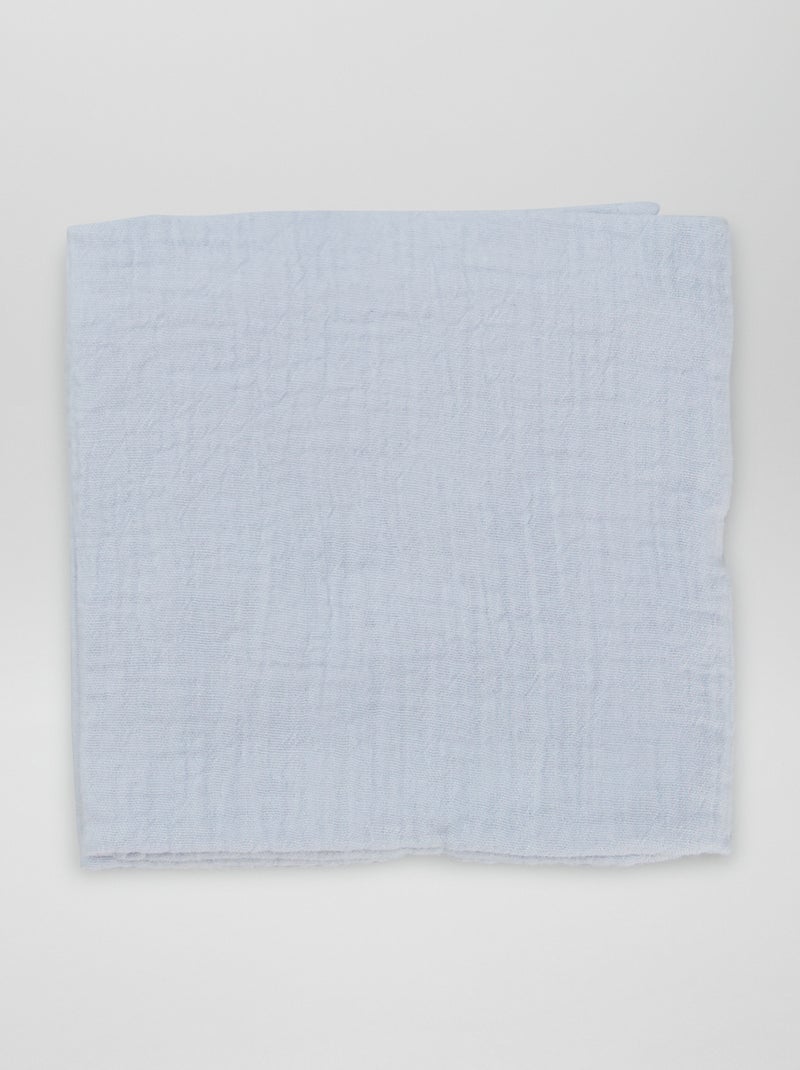 Lot de 3 langes unisexe en éponge Blanc/bleu - Kiabi