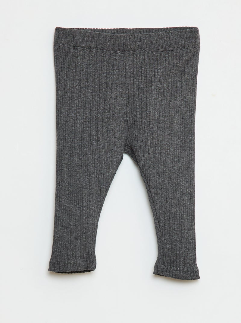 Lot de 3 leggings côtelés Beige - Kiabi