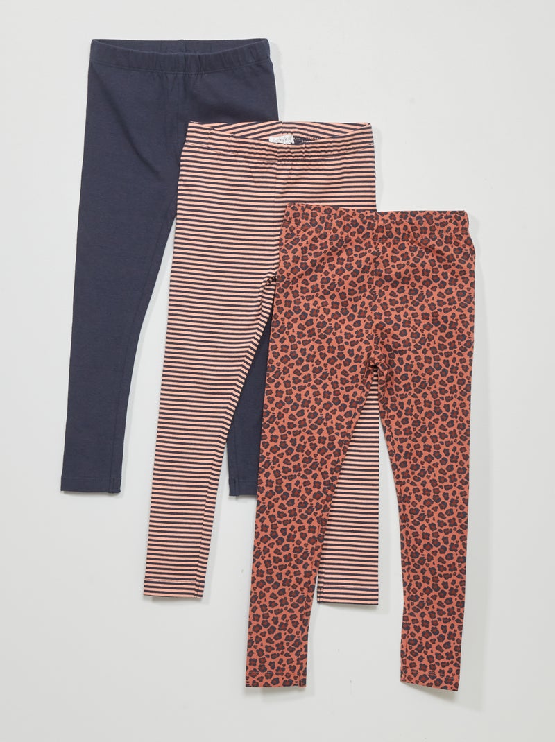 Lot de 3 leggings en jersey Rose - Kiabi