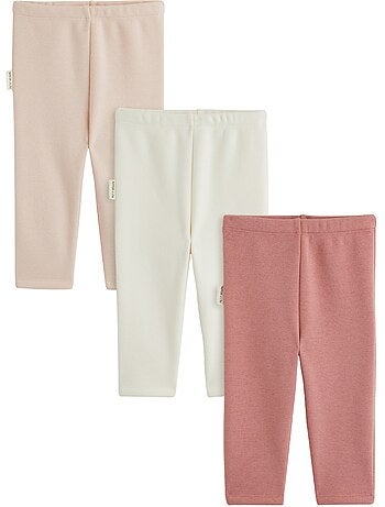 Lot de 3 leggings enfant en molleton ultra chaud
