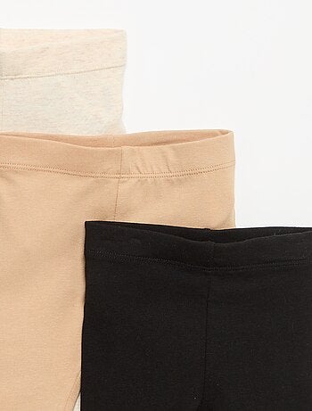 Lot de 3 leggings unis en jersey