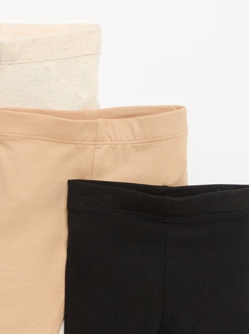 Lot de 3 leggings unis en jersey - Kiabi