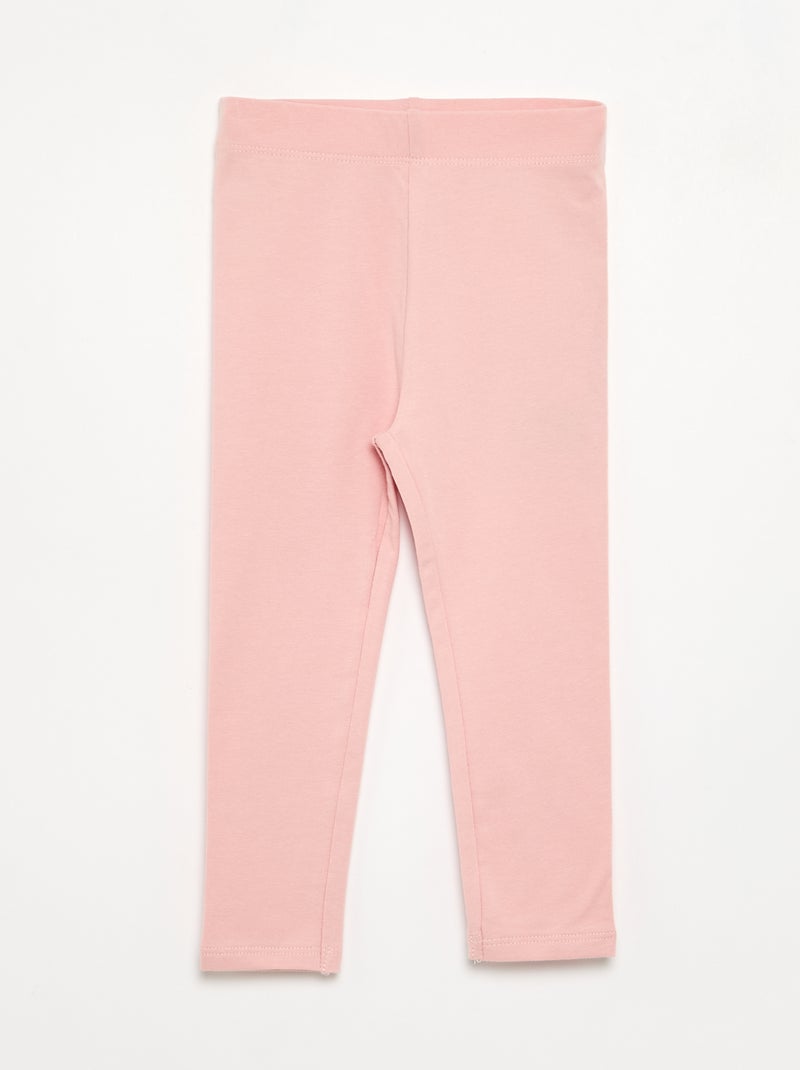 Lot de 3 leggings unis en jersey Rose - Kiabi