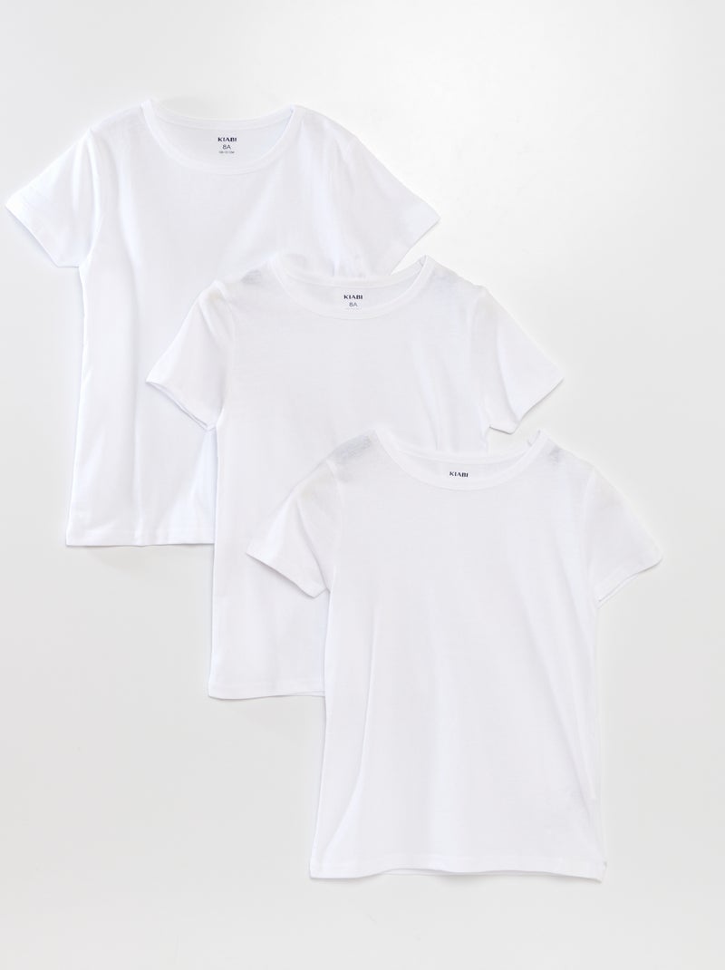 Lot de 3 maillots de corps blanc - Kiabi