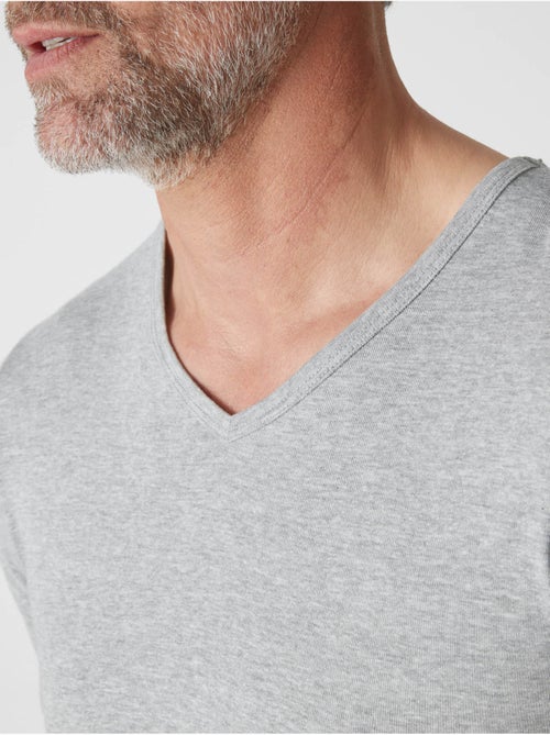 Lot de 3 maillots de corps col V coton - DAXON - Kiabi