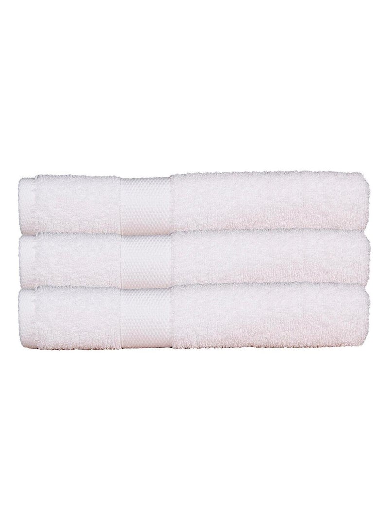 Lot De 3 Maxi Draps De Bain 100x150 Cm 500 Gr/m2 Blanc - Kiabi