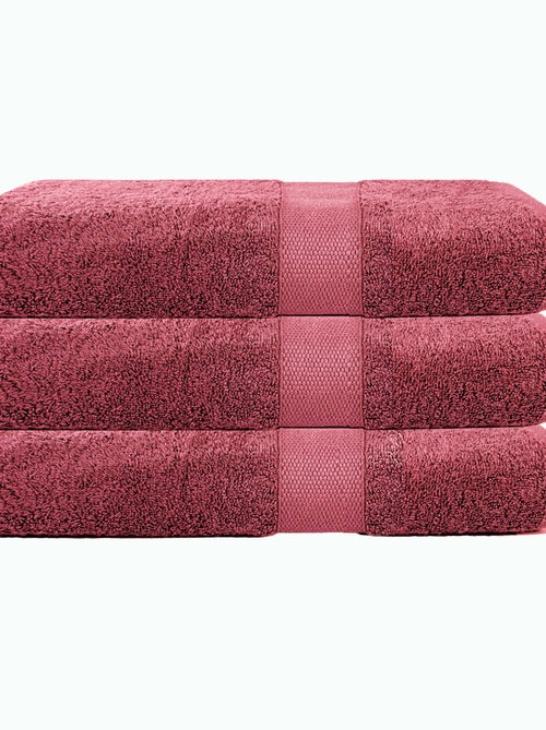 Lot de 3 maxi draps de bain 500 gr/m2 100% coton - Kiabi