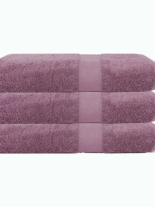 Lot de 3 maxi draps de bain 500 gr/m2 100% coton - Kiabi