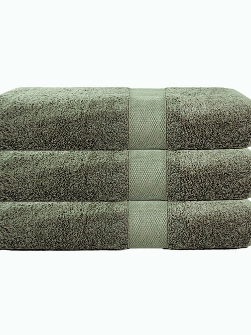 Lot de 3 maxi draps de bain 500 gr/m2 100% coton - Kiabi