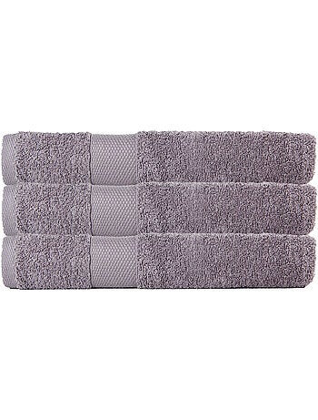 Lot de 3 maxi draps de bain 500 gr/m2 100%coton