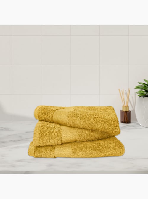 Lot de 3 maxi draps de bain 500 gr/m2 100%coton - Kiabi Lot de 3 maxi draps de bain 500 gr/m2 100%coton - Kiabi