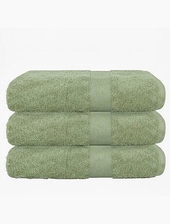 Lot de 3 maxi draps de bain 500 gr/m2 100%coton