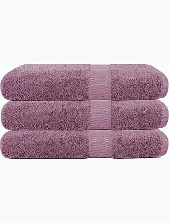 Lot de 3 maxi draps de bain 500 gr/m2 100%coton