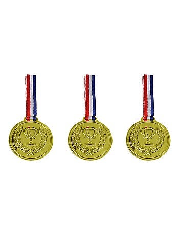 Lot de 3 médailles d'or à porter autour du cou