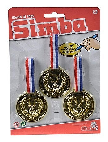 Lot de 3 médailles d'or à porter autour du cou