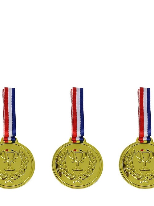 Lot de 3 médailles d'or à porter autour du cou - Kiabi