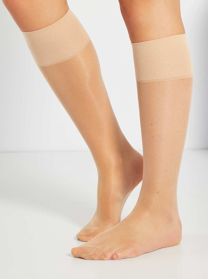 Lot de 3 mi-bas Beauty Resist 'DIM' 20D beige - Kiabi