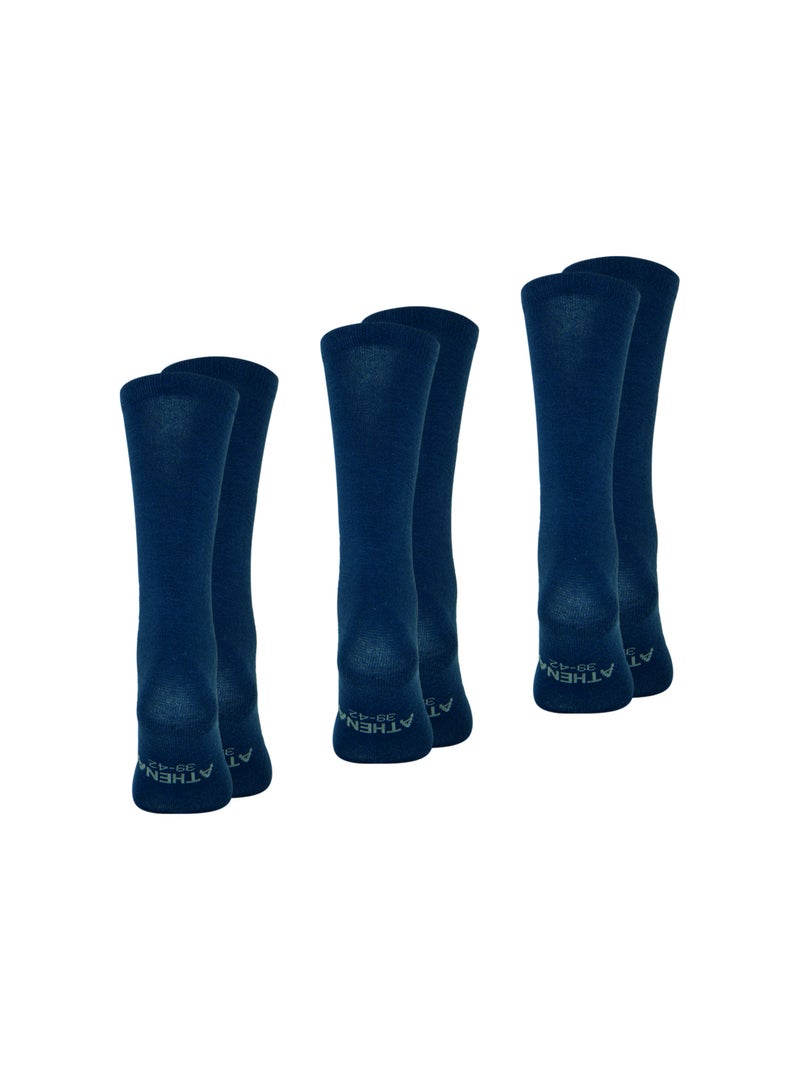 Lot de 3 mi-chaussettes homme My Petit Prix Athena Bleu - Kiabi