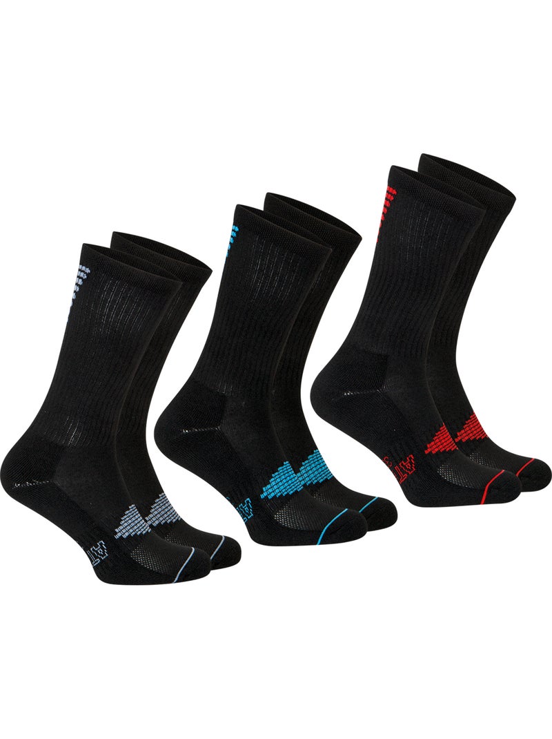 Lot de 3 mi-chaussettes homme Training Dry Athena Noir - Kiabi