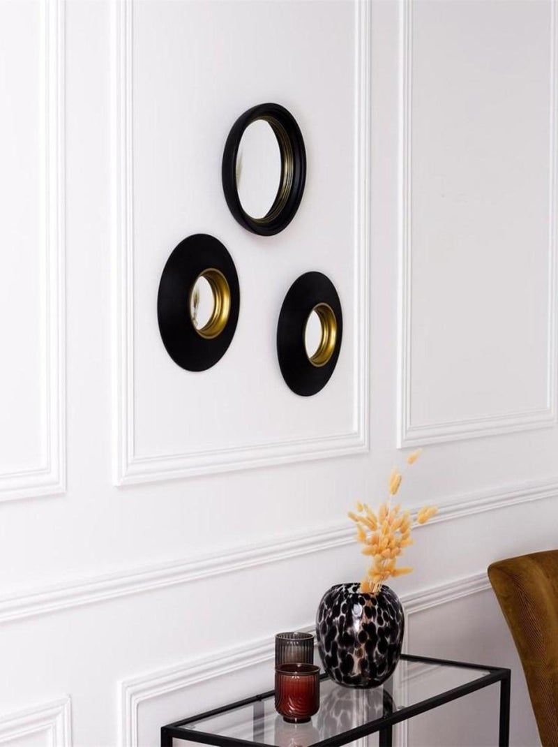 Lot de 3 miroirs convexes Oko D25 Noir - Kiabi
